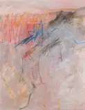 Fred Schimmel, Untitled (Abstract in Pink), oil and pastel on paper