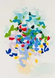 Flowers in a Vase by George Boys, acrylic on paper, sold Feb 2024