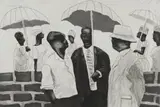 Sam Nhlengethwa, Its 27°C Today, etching on paper
