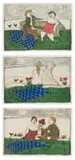 Pieter van der Westhuizen, Flowers Given Away, three, etching and watercolour on paper
