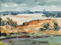 Stefan Ampenberger, Landscape III, watercolour on paper