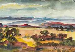 Stefan Ampenberger, Landscape II, watercolour on paper