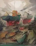 Aleksanders Klopcanovs, Hout Bay, oil on canvas