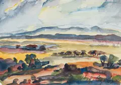 Stefan Ampenberger, Landscape I, watercolour on paper