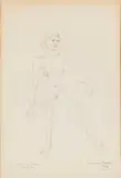 Eugene Labuschagne, Nude Study, pencil on paper