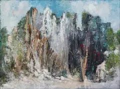 Cecil Higgs, Curtains of Rocks, oil on canvas