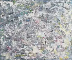 Gail Behrmann, Abstract Composition in Grey, oil on canvas