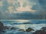 Christopher Tugwell, Seascape, oil on board