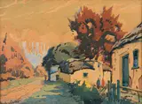 Sydney Carter, House at Ceres, watercolour on paper