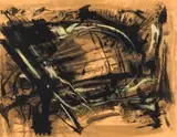 Armando Baldinelli, Abstract, ink and gouache on paper