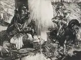 Diane Victor, Untitled (The Watchers), etching and aquatint on paper