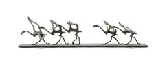 Flamingos by David Tomlinson, bronze with a brown and green patina, sold Feb 2024