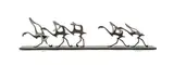 David Tomlinson, Flamingos, bronze with a brown and green patina