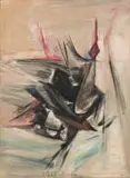 Sidney Goldblatt, Kinetic Abstract, mixed media on board