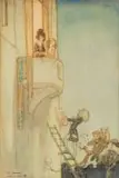 William Timlin, The Serenade, ink and watercolour on artist's board