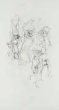 Naked Figures by Zwelidumile Geelboi Mgxaji Mslaba 'Dumile' Feni, charcoal on paper, offered Feb 2024