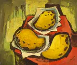 Alexis Preller, Three Mangoes, oil on canvas