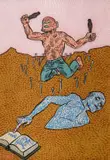 Conrad Botes, NADA, reverse glass painting