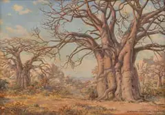 Erich Mayer, Die Kremetartboom, oil on board