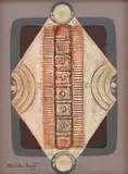 Ancient Force by Bettie Cilliers-Barnard, oil on board, offered Nov 2023