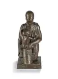 Moses Kottler, Mother and Child, bronze with a brown patina