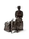 Angus Taylor, Woman with Umbrella and Suitcase (Expect the Unexpected)
