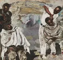 A Scene on the Rand by Anton Karstel, oil on canvas, sold Nov 2023