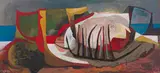 Cecil Skotnes, Abstract Landscape, acrylic on wood panel