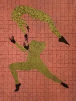 Sthenjwa Luthuli, Saved Soul, woodcut print and mixed media