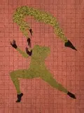 Sthenjwa Luthuli, Saved Soul, woodcut print and mixed media