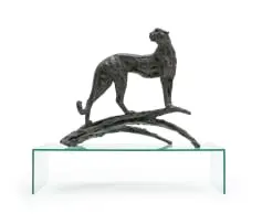 Dylan Lewis, Surveying Cheetah III Maquette (S348), 2013, bronze on a glass base