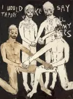 Brett Seiler, I Would Like to Say Thank You to All My Past Lovers, bitumen and roof paint on canvas