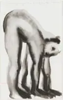 Pre-Language Pretence by Marlene Dumas, ink and conté on paper, offered Mar 2024