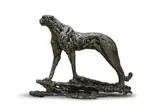 Dylan Lewis, Cheetah Standing on Slope (S108H), 2010, bronze