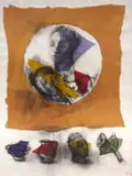 Deborah Bell, Dreaming of Cuba, gouache, pastel, charcoal and collage on paper