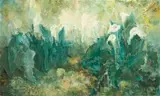 Cecil Higgs, Arum Lilies, oil on canvas