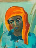 Maggie Laubser, A Malay Girl, oil on canvas board