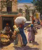 Malay Quarter by Hugo Naude, oil on canvas, sold Mar 2024