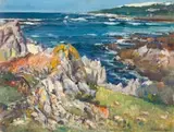 Onrusrivier by Hugo Naude, oil on board, sold Mar 2024