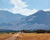 John Meyer, Farm Near Clarens (20.60), mixed media on canvas