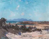 Robert Gwelo Goodman, Seascape with Table Mountain in the Background, oil on canvas