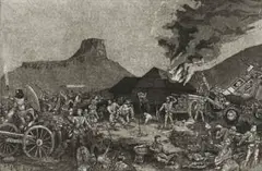 Johan Stegmann, Defeat of Isandlwana, etching on paper