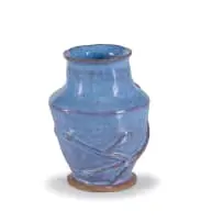 Serpent and Tree by Nico Masemola, blue-glazed earthenware, sold Mar 2024