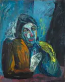 Albert Adams, Figure with Yellow Hand, oil on canvas