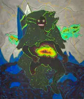 Thebe Phetogo, Black Body (The Diplomat), oil on canvas