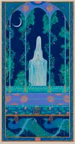 Shakil Solanki, Jharana/There is a Place Where Words are Born of Silence III, gouache on paper