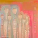 Group of Figures by Bettie Cilliers-Barnard, oil on canvas, offered Mar 2024