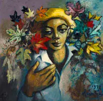Johannes Meintjes, Young Bacchus, oil on board