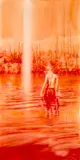 Ruby Swinney, Reflections, 2020, oil on silk