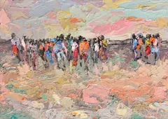 Asanda Dredunik Kupa, Isiganek o Sesibini, oil on canvas